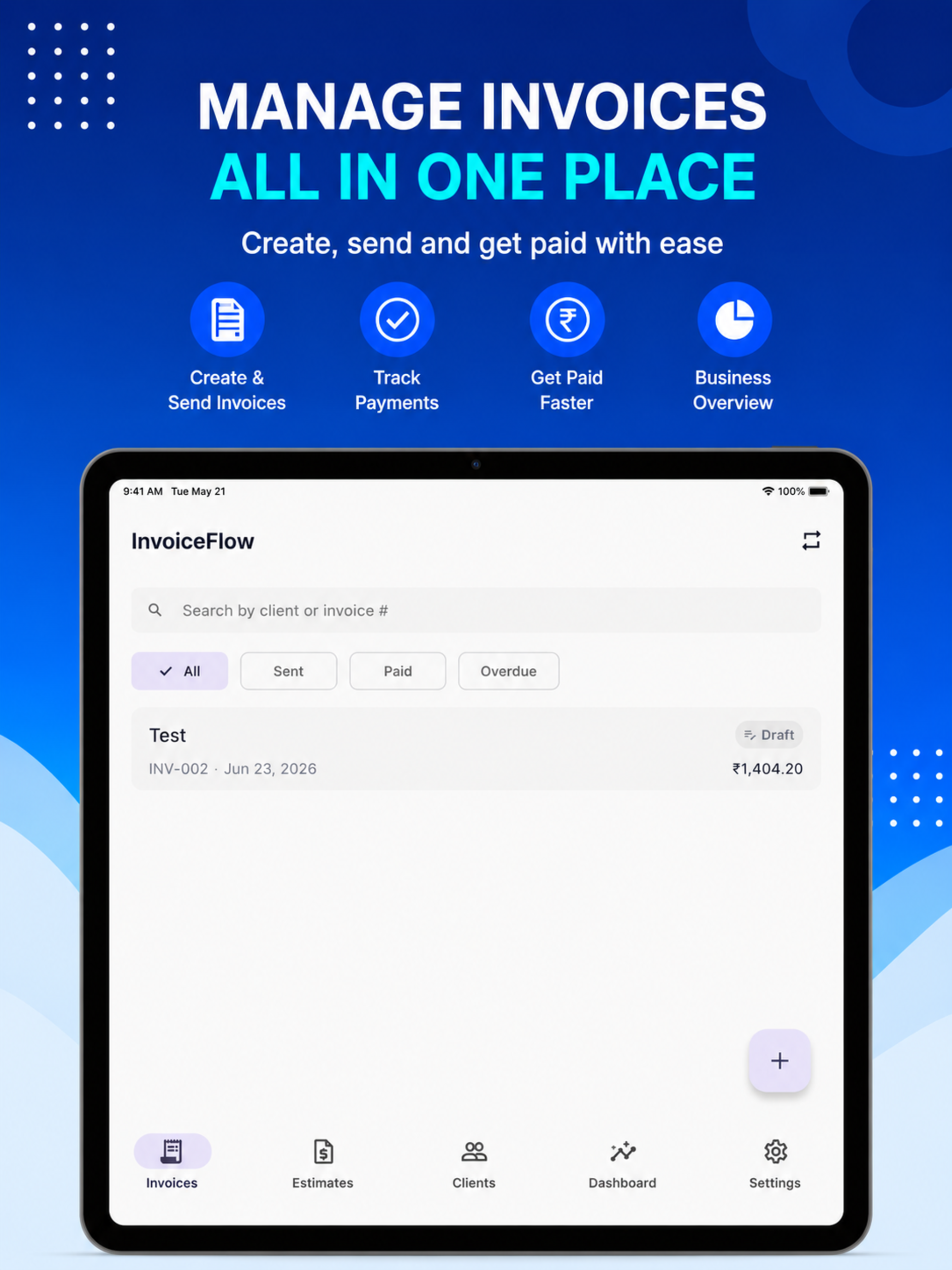 Track payments with ease on iPad